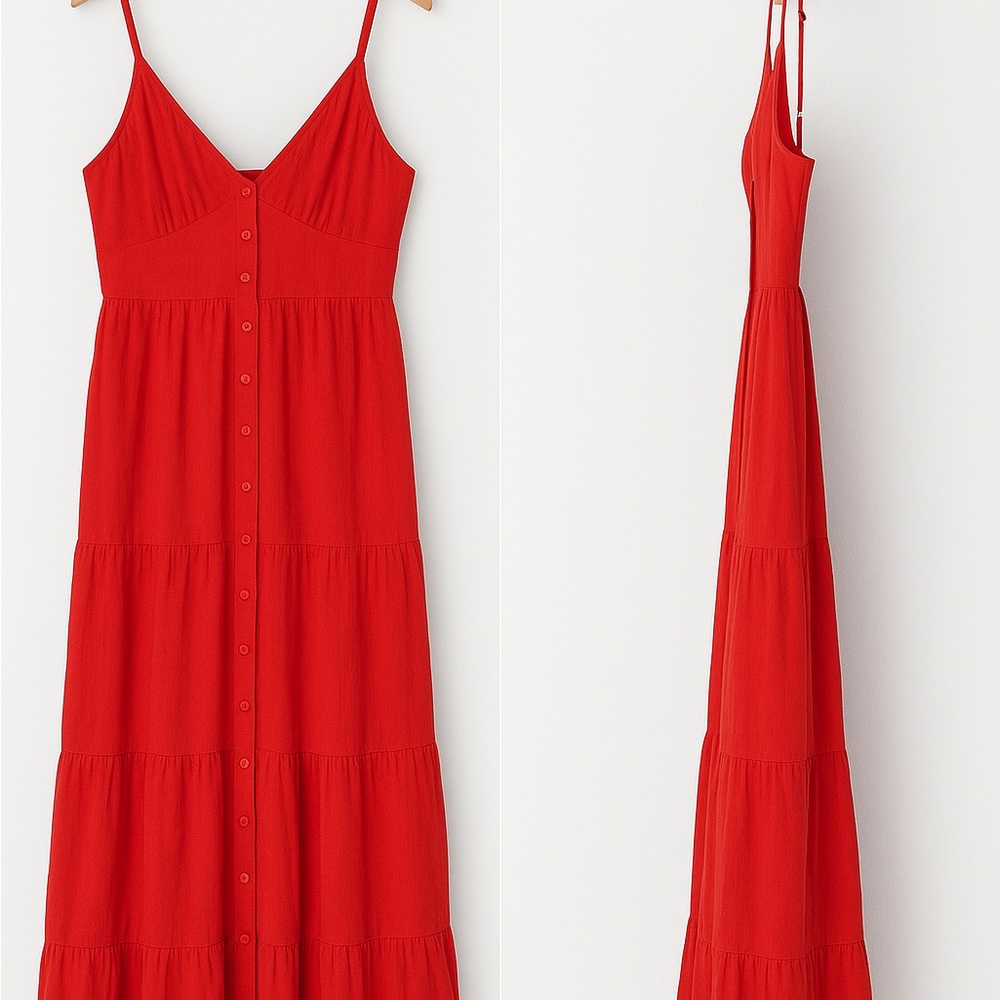 Giana Bini Red Maxi Dress Size 10 Elegant Formal Evening Gown
